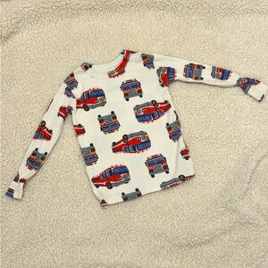 Gap Fire Truck Print Long Sleeve Pajama Shirt